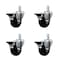 Service Caster 3.5'' Phenolic Wheel Swivel 7/8'' Square Stem Caster Set with Brake, 4PK SCC-SQ20S3514-PHS-PLB-78-4 - alternate 1